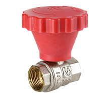 Кран шаровой Valtec VT.252.N.04 1/2″ ДУ-15 PN-25 муфтовый, полнопроходной, присоединение внутренняя/внутренняя резьба, управление маховик с плавным открыванием, латунный никелированный