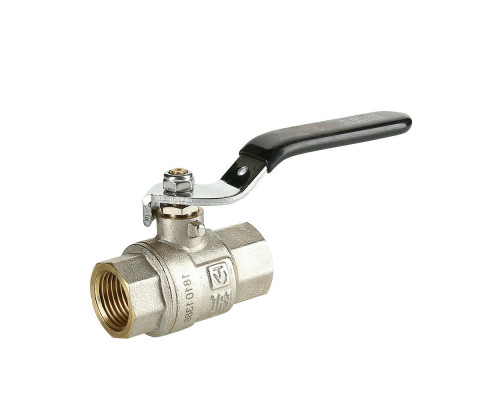Кран шаровой Valtec PERFECT VT.314.N.06 1″ ДУ-25 PN-80 муфтовый, полнопроходной, усиленный, присоединение внутренняя/внутренняя резьба, управление ручка-рычаг, латунный никелированный