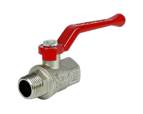 Кран шаровой VALFEX Premium VF.215.NR1 3/4″ ДУ-20 PN-40 полнопроходной муфтовый, латунный, наружная/внутренняя резьба, управление ручка-рычаг