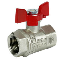 Кран шаровой VALFEX Premium VF.217.NB1 3/4″ ДУ-20 PN-40 полнопроходной муфтовый, латунный, внутренняя/внутренняя резьба, управление ручка-бабочка