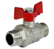 Кран шаровой VALFEX Premium VF.219.NB1 3/4″ ДУ-20 PN-40 полнопроходной муфтовый, латунный, наружная/наружная резьба, управление ручка-бабочка