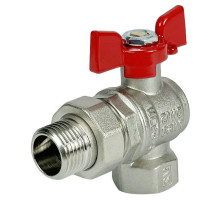 Кран шаровой VALFEX Premium VF.269.NB1 1/2″ ДУ-15 PN-50 полнопроходной муфтовый, латунный, внутренняя резьба/американка, управление ручка-бабочка