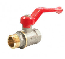 Кран шаровой 11б27фт1М VALFEX OPTIMА 1/2″ ДУ-15 PN-16 полнопроходной, никелированный, внутренняя/наружная резьба, ручка-рычаг (VF.215.NLR1.012)