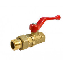 Кран шаровой 11б27фт1М VALFEX 1/2″ ДУ-15 PN-40 полнопроходной, латунный, внутренняя резьба/″американка″, ручка-рычаг (VF.225.LR1.012)
