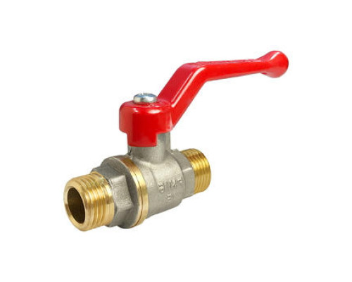 Кран шаровой 11б27фт1М VALFEX 3/4″ ДУ-20 PN-40 полнопроходной, никелированный, наружная резьба, ручка-рычаг (VF.220.NR1.034)
