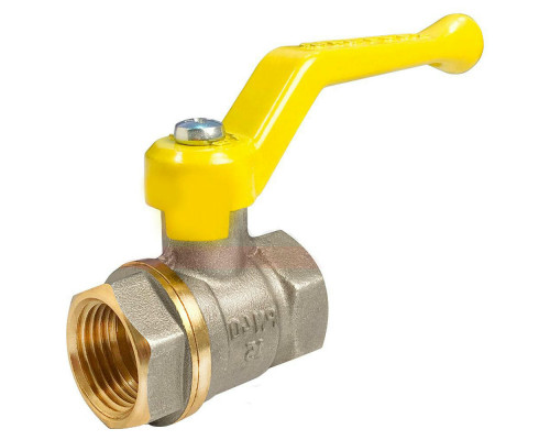 Кран шаровой газовый Valfex VF.271 11б27фтм 3/4″ ДУ-20 PN-40 полнопроходной, никелированный, внутренняя-внутренняя резьба, ручка-рычаг