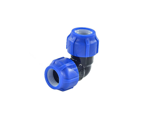 Отвод компрессионный ПЭ VALFEX 121001 Dn20 Ру-16 90°