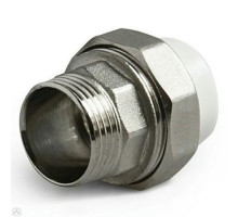 Муфта PP-R комбинированная Valfex Dn63х2 разъемная серая НР
