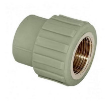 Муфта PP-R комбинированная Valfex Dn32х1 серая ВР