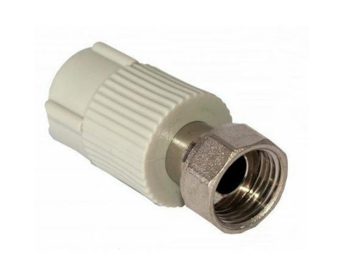 Муфта PP-R комбинированная Valfex Dn25х1/2″ серая с накидной гайкой