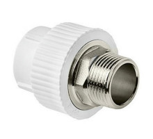 Муфта PP-R комбинированная Valfex Dn40х1 1/4 под ключ белая НР