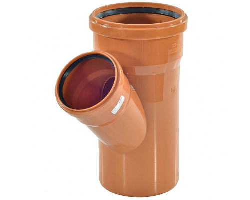 Тройник VALFEX PP-B Ду-160х110 45° переходной для наружной канализации