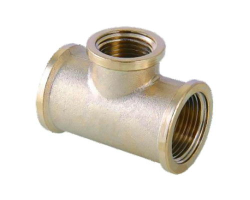 Тройник переходной VALFEX VF.750.L.100.012.100 1″х1/2″х1″ ДУ-25х15х25 Ру-40 латунный внутренняя резьба