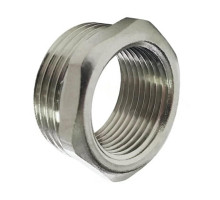 Футорка VALFEX VF.581.N.012.038 1/2″x3/8″ ДУ-15х10 Ру-40 латунная никельникелированная присоединение внутренняя/наружная резьба