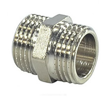 Ниппель VALFEX VF.582.N.012 1/2″ Ду-15 Ру-40 латунный никелированный присоединение НР