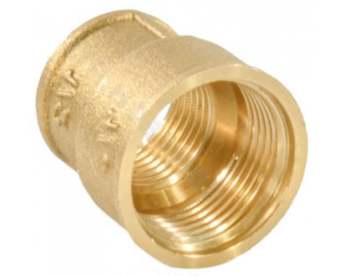 Муфта переходная VALFEX VF240L 3/4″ - 1/5″ ДУ-20 - 15 Ру-40 внутренняя резьба, корпус - латунь никелированная