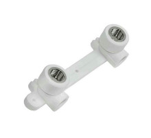 Планка монтажная VALFEX PRO 1/2" Dn25 Ру-25 под смеситель, корпус - полипропилен PP-R, присоединение - внутренняя резьба/внутренняя сварка, цвет - белый