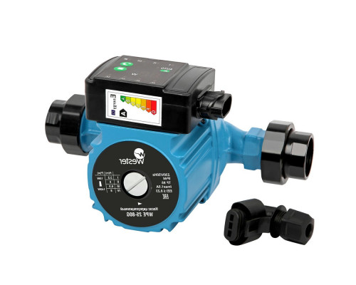 Насос циркуляционный Wester WPE 25-80G (с гайками) максимальный напор - 8 м, мощность 140 В, корпус - чугун