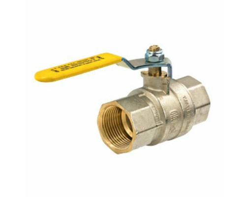 Кран шаровой газовый Enolgas Top-gas S.272 1 1/4" ДУ-32 PN-3 полнопроходной, латунный, внутренняя- наружная резьба, с флажковой рукояткой