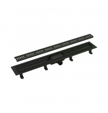 Лоток душевой Alca Plast APZ1BLACK-550 ДУ-50 550х60мм с гидрозатвором без решетки, Выпуск горизонтальный