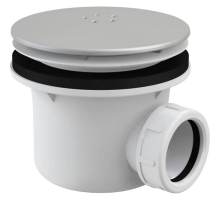 Сифон для поддона душевого Alca Plast A49K MAT 1 1/2″x90/40, высота - 84 мм, со слив крышкой диаметром 115 мм