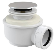 Сифон для поддона душевого Alca Plast A476 1 1/2″x50/40 со сливным клапаном с системой закрытия "клик-клак"