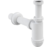 Сифон для умывальника Alca Plast A43 1 1/4″x40 бутылочный, без выпуска, с прямой трубкой диаметром 40 мм