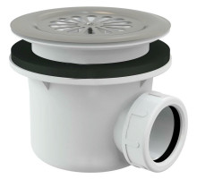 Сифон для поддона Alca Plast A48 1 1/2″x90/40 высота - 84 мм, с нержавеющей решеткой