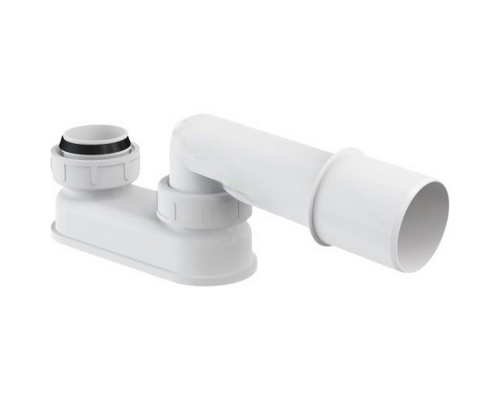 Сифон для ванны плоский Alca Plast A53-DN50 1 1/2″x40 без выпуска с переходной трубкой 10° 40/50