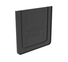Заглушка СТИЛОТ DN100/150/200 Н100-200 универсальная для пластиковых ливневых лотков SteePlain, высота 100-200 мм, гидравлическое сечение DN=100/150/200 мм, пластиковая, цвет - черный