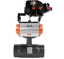 Кран шаровой ALSO КШ.М.Р.032.40-01 1 1/4″ ДУ-32 PN-40 стандартнопроходной, муфтовый, корпус - ст.20, уплотнение - PTFE, управление - пневмопривод SA-083 с электропневматическим поворотным позиционером YT-1000RSN, без обратной связи в городе М