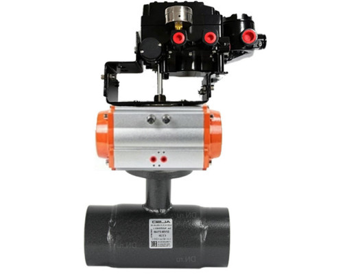 Кран шаровой ALSO КШ.М.Р.032.40-01 1 1/4″ ДУ-32 PN-40 стандартнопроходной, муфтовый, корпус - ст.20, уплотнение - PTFE, управление - пневмопривод SA-083 с электропневматическим поворотным позиционером YT-1000RSN, без обратной связи в городе М