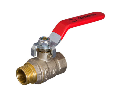 Кран шаровой Altstream ALT-Z 30 1 1/2″ ДУ-40 PN-25 полнопроходной муфтовый, латунный никелированный, внутренняя/наружная резьба, управление ручка-рычаг