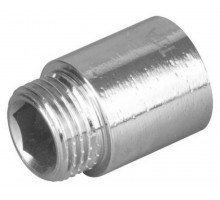 Удлинитель ALTSTREAM 1/2″ Ду-15 Ру-40 L=25 мм, корпус - хромированная латунь, присоединение - внутренняя-НР