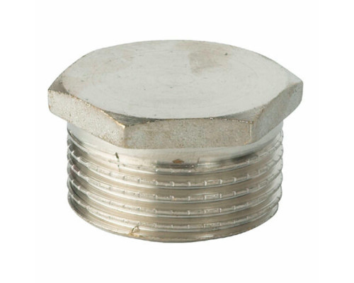 Заглушка ALTSTREAM 1″ Ду-25 Ру-40, корпус - никелированная латунь, НР