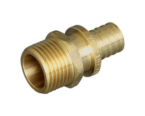Муфта ALTSTREAM Dn16x1/2" Ру-10 переходная, аксиальная, материал корпуса - лутунь, НР, для труб РЕ-Х и PE-RT