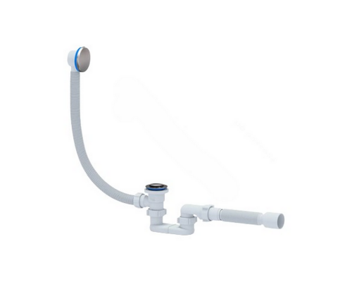 Сифон для ванны плоский автоматический АНИ Пласт EC055G с выпуском 1 1/2″x40 и гофрой 40х50