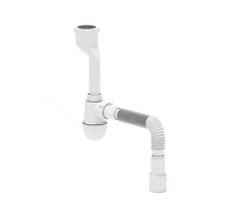 Сифон для писсуара бутылочный АНИ Пласт U0115 1 1/4″x40 литой выпуск, с гофрой 40х40/50