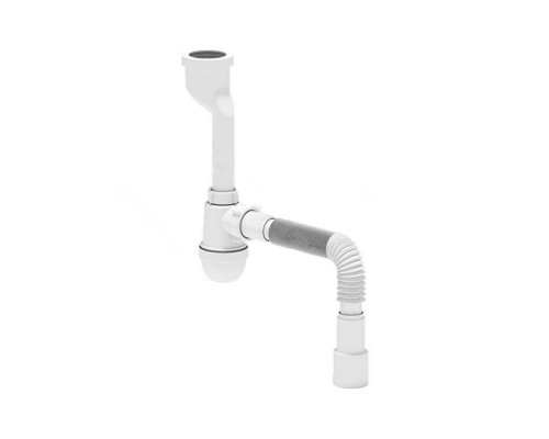 Сифон для писсуара бутылочный АНИ Пласт U0115 1 1/4″x40 литой выпуск, с гофрой 40х40/50