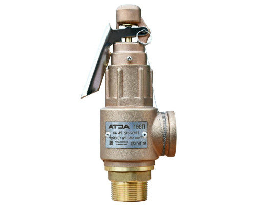 Клапан предохранительный АСТА П361 Dn-20х20 PN-40 наружная/внутренняя резьба, корпус – латунь