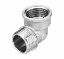 Уголок латунный AQUALINK Dn1/2’’x1/2’’ Ру-35 никелированный, ВР-НР