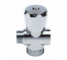 Вентиль AQUALINK 1/2″х1/2″х3/4″ PN-10 Cr B трехпроходной ВР-НР-НР