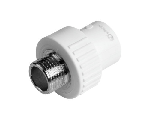 Муфта PP-R комбинированная AQUALINK Dn25x3/4″ Ру-25 белая НР