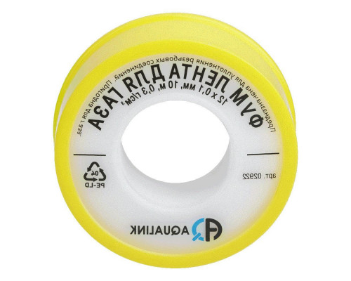 Лента ФУМ AQUALINK для газа 12 х 0,1 мм, 10 м