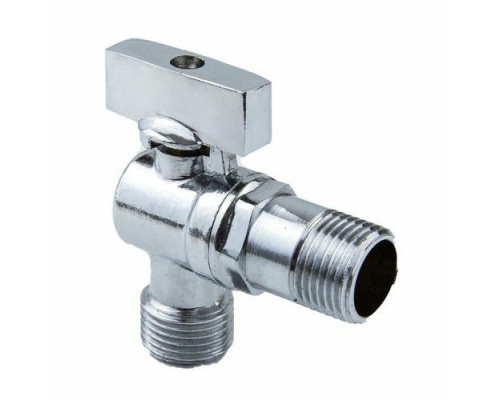 Кран шаровой угловой Aquasfera 1041 G1/2″ ДУ-15 PN-10 стандартнопроходной наружняя резьба ручка-бабочка, латунный