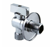 Кран шаровой угловой Aquasfera 1042 G1/2″x3/4″ ДУ-20 PN-10 стандартнопроходной наружняя резьба ручка-бабочка с отражателем, латунный