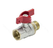 Кран шаровой 1004 Aquasfera 1″ ДУ-25 PN-25 полнопроходной, никелированный, внутренняя/наружная резьба, ручка-бабочка (1004-03)