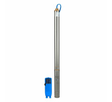 Насос скваженный Aquario ASP1.5C-120-75(Р) погружной, с пуско-защитным блоком, производительность 3000 л/час, мощность 1650 Вт, напор 145 м вод. ст., длина кабеля 1 м, 230В, IP68, корпус – нержавеющая сталь