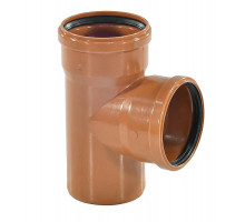 Тройник Aquaviva AQVD Dn-110x110 90° для наружной канализации, корпус - НПВХ