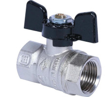 Кран шаровой BUGATTI Arizona 602 3/4” ДУ-20 PN-25 стандартнопроходной муфтовый для воды, латунный, внутренняя/внутренняя резьба, управление ручка-бабочка
